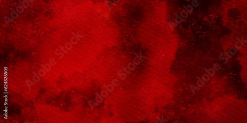 Red wall grunge texture hand painted watercolor horror texture background. red and black watercolor background abstract texture with color splash design. 