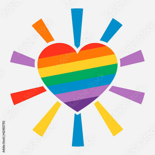 Shining and colorful heart symbol