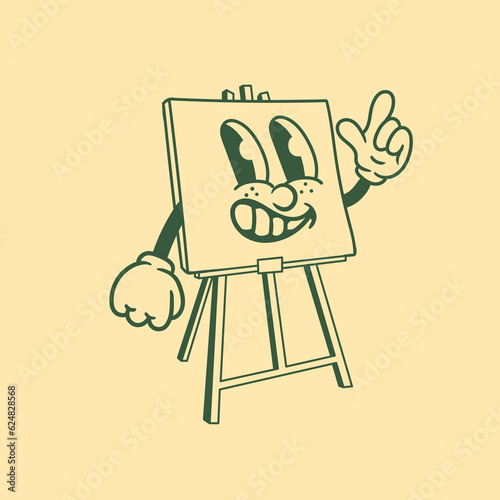 Vintage character design from Easel Painting