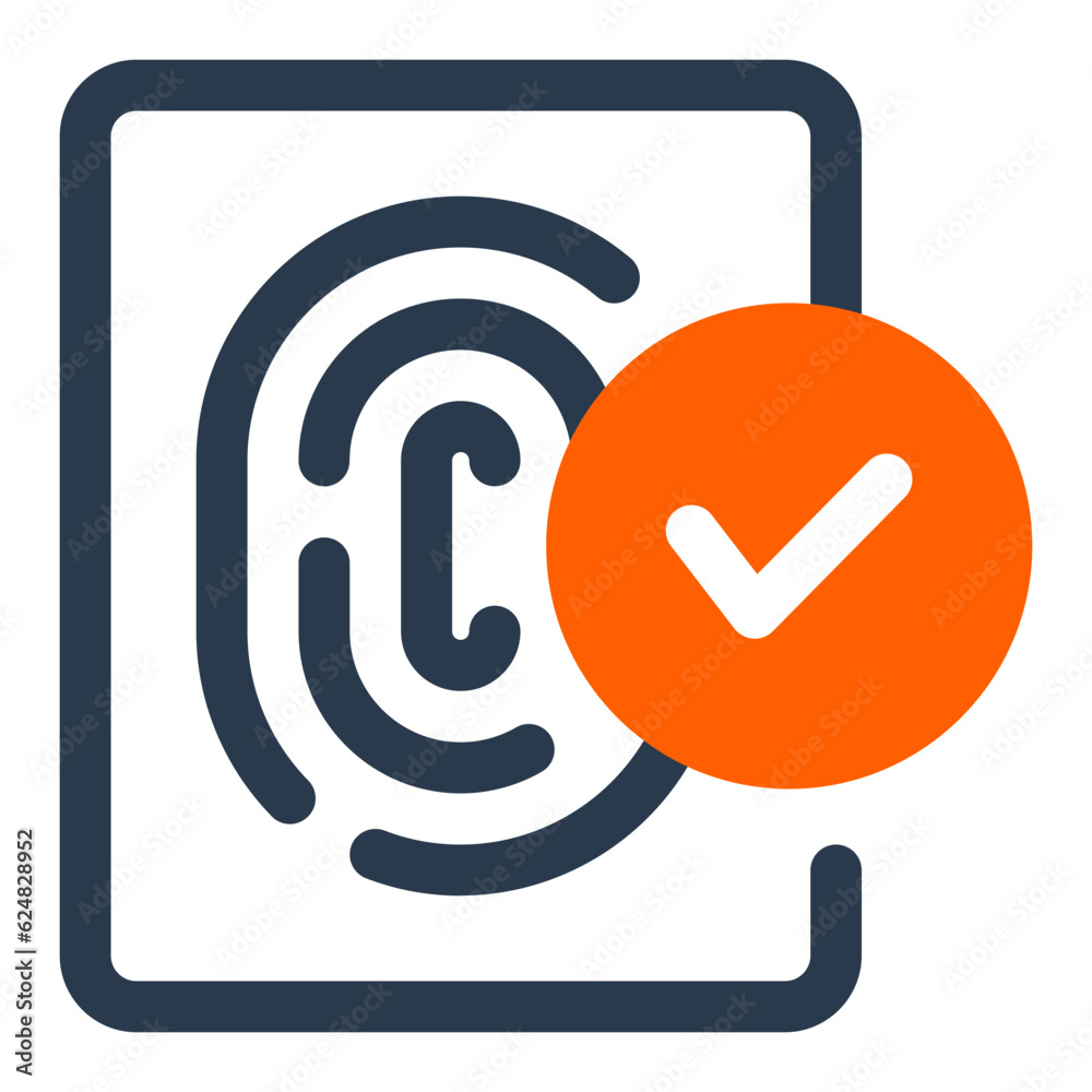 secure and convenient biometric identification icon secure and convenient biometric identification icon