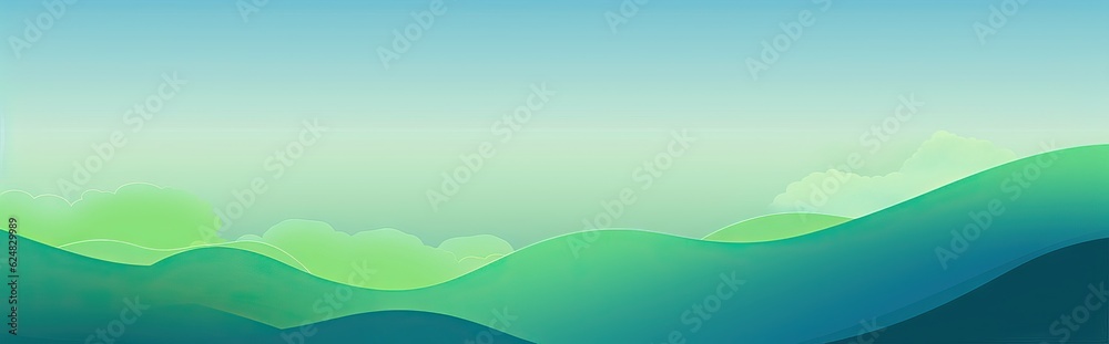 colorful, abstract wavy background with a rainbow border