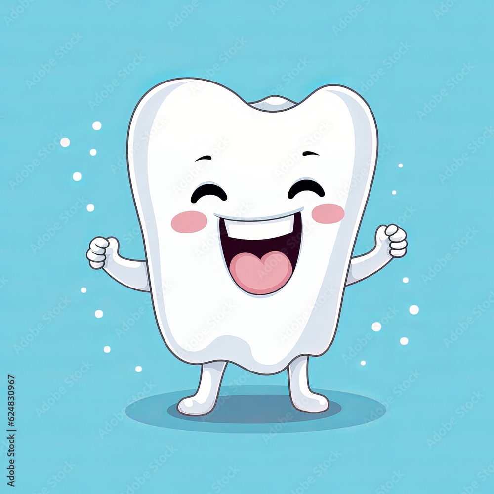 Smiling Tooth Cartoon Character Smiling Tooth Cartoon Character