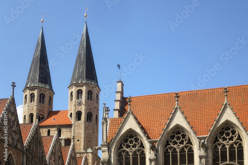 Braunschweig - Martinikirche und gotisches Altstadtrathaus, Niedersachsen, Deutschland, Europa
