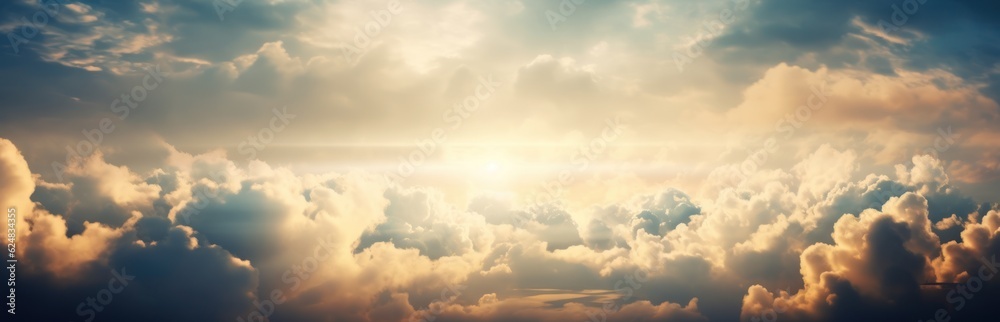 Background of colorful sky concept. Beautiful sunset sky. Nature sky backgrounds. Generative AI