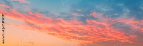 Background of colorful sky concept. Beautiful sunset sky. Nature sky backgrounds. Generative AI