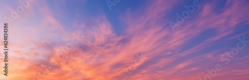 Background of colorful sky concept. Beautiful sunset sky. Nature sky backgrounds. Generative AI © Viktor