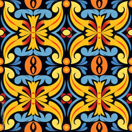 seamless floral pattern, greek pattern, tile
