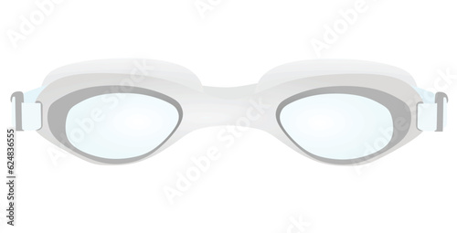White diving mask. vector illustration