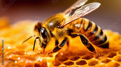 bee on honeycomb, generative ai