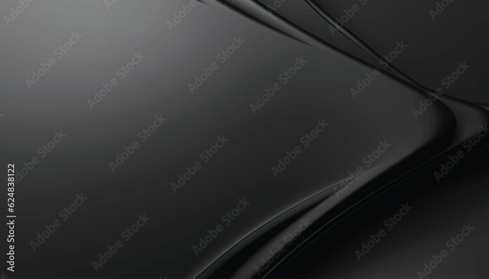 Abstract black wallpaper 3d render. Elegant dark luxury background ...