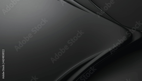Abstract black wallpaper 3d render. Elegant dark luxury background. Paper 3d gradient black template design vector illustration.
