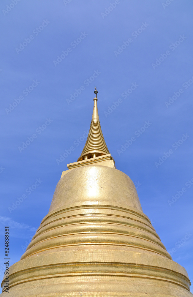 White Pagoda with blue sky and white cloud background at Buddha temple,Thailand. White Pagoda with blue sky and white cloud background at Buddha temple,Thailand.