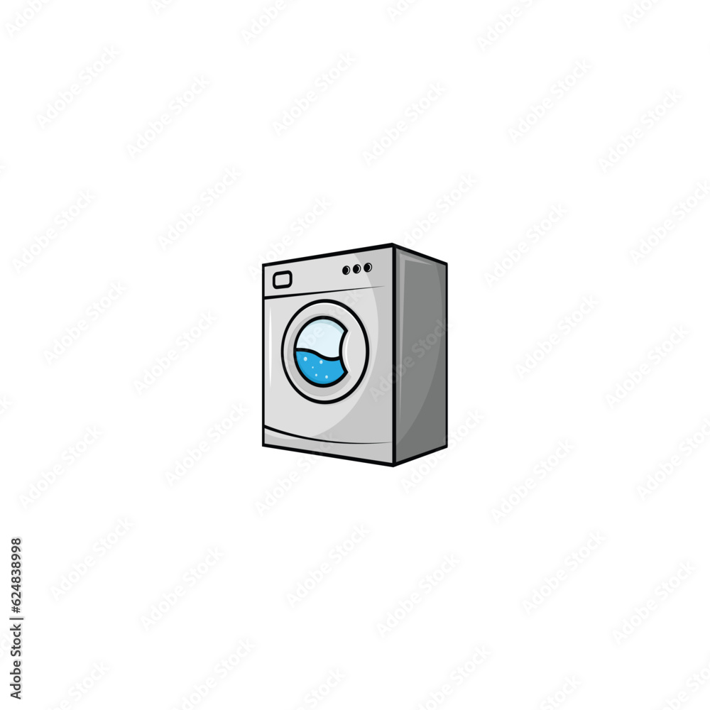 Washing machine isolated vector graphics