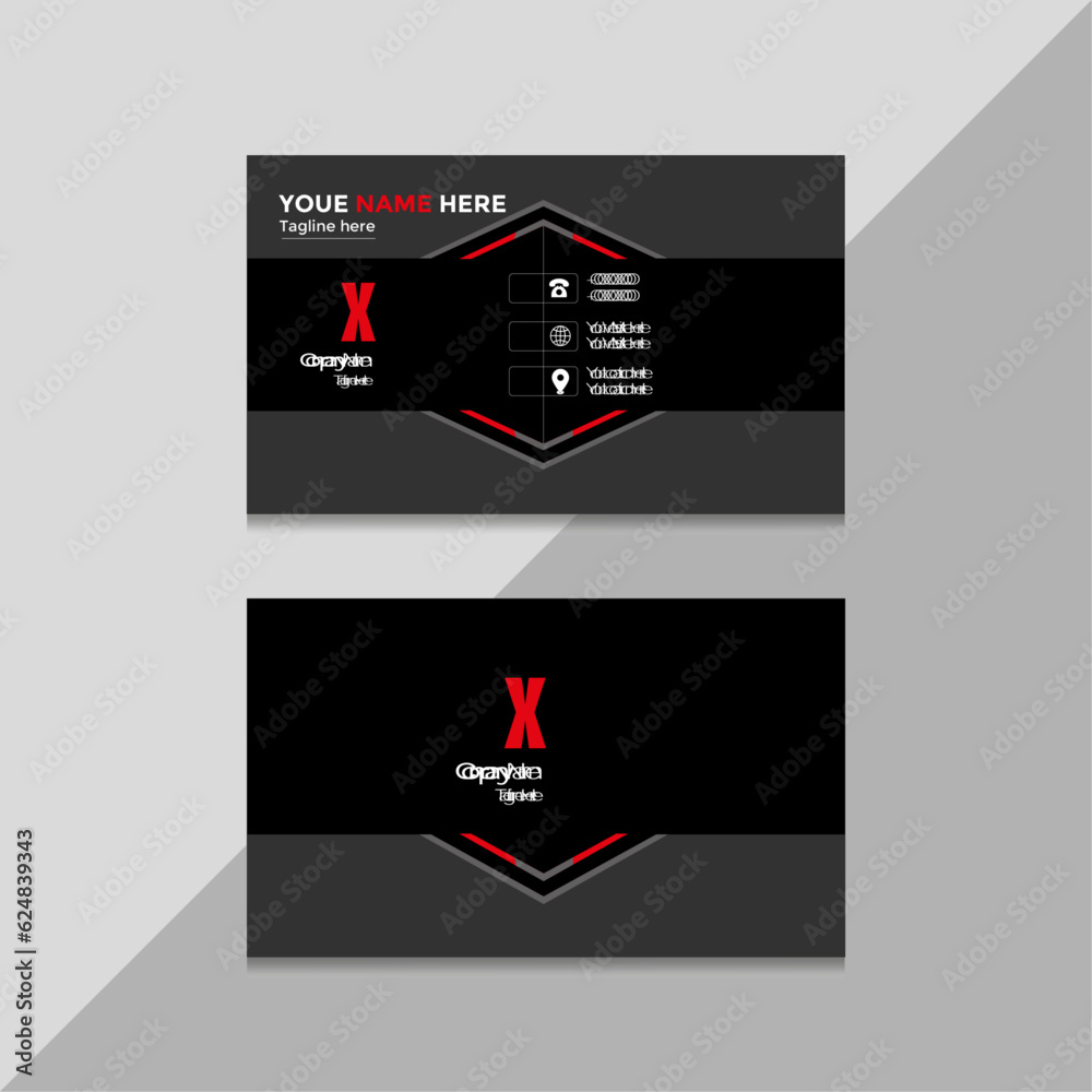 Digital business card template Digital business card template