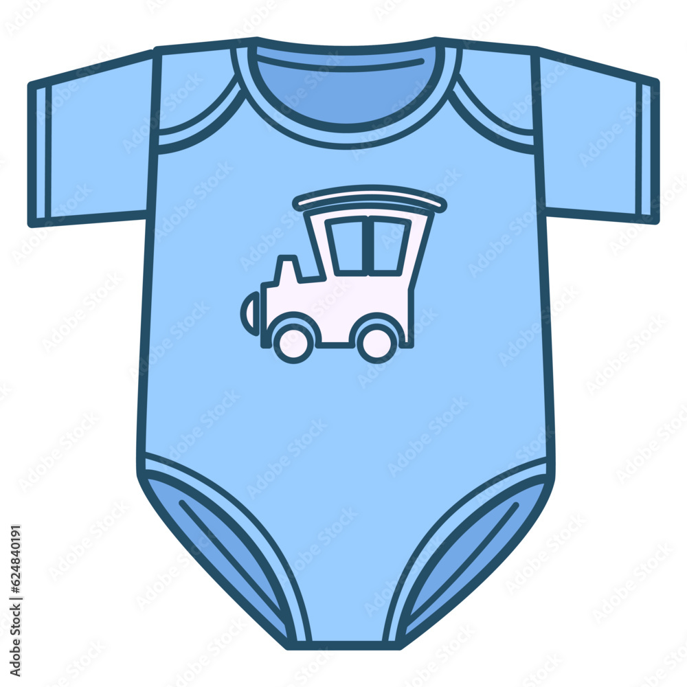 Newborn bodysuit for boy, clothes for kids vector Newborn bodysuit for boy, clothes for kids vector