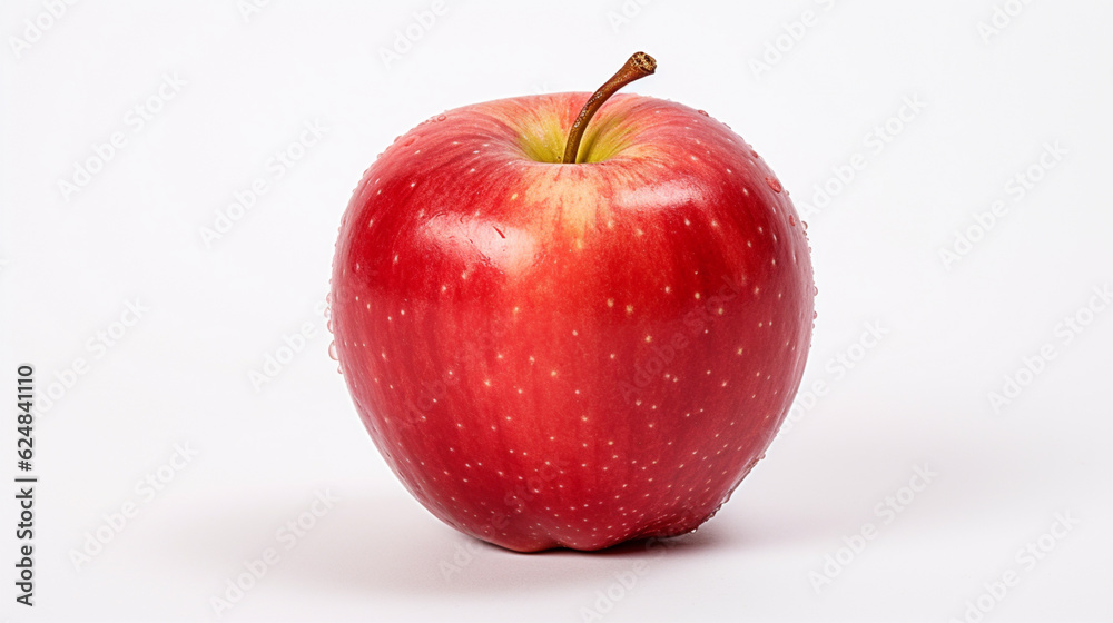 Red apple isolated on white background. Generative AI. Red apple isolated on white background. Generative AI.