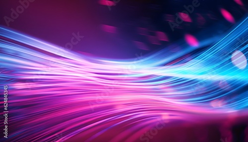 abstract background with lines, a colorful background with lines of light quantum wavetracing, volumetric lighting, synthwave, color, blue, pattern, illustration, AI generated 