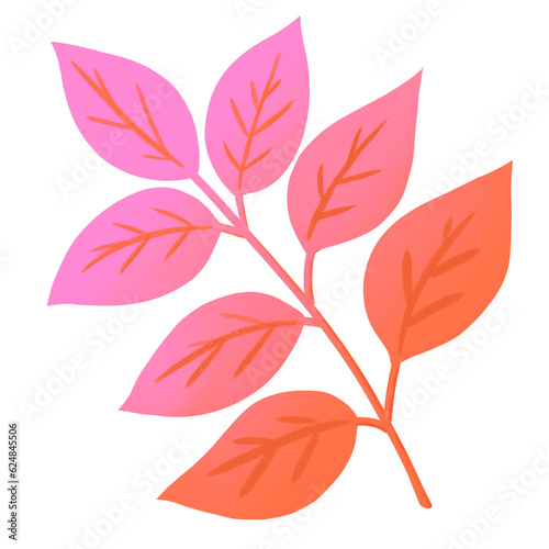 Leaf,Pink leaf cartoon.