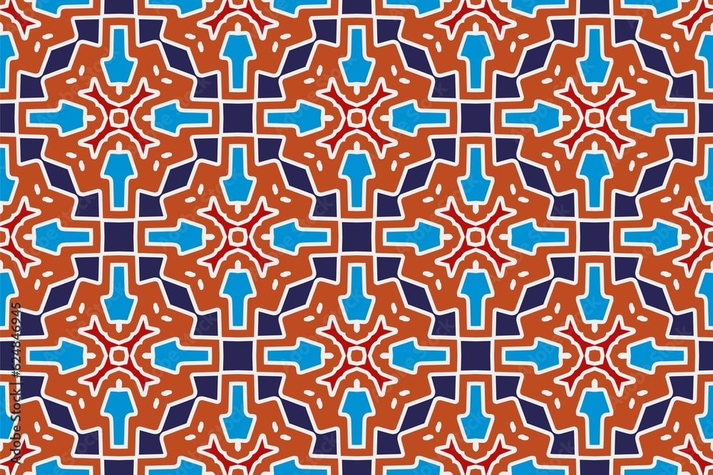 Abstract ethnic rug ornamental seamless pattern.Perfect for fashion, textile design, cute themed fabric, on wall paper, wrapping paper and home decor. Abstract ethnic rug ornamental seamless pattern.Perfect for fashion, textile design, cute themed fabric, on wall paper, wrapping paper and home decor.