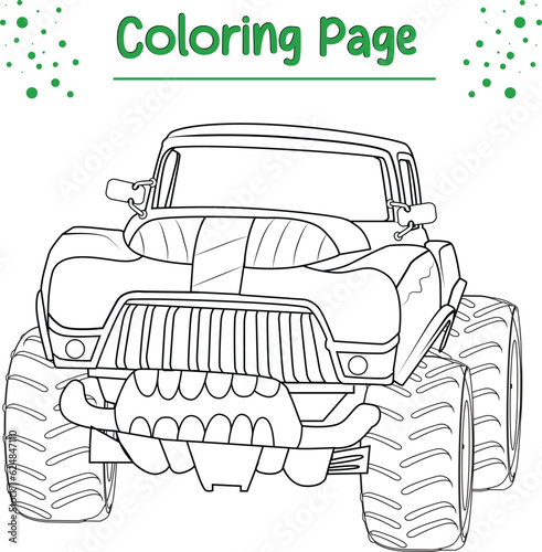 monster truck coloring page printable