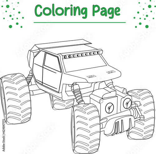 monster truck coloring page printable