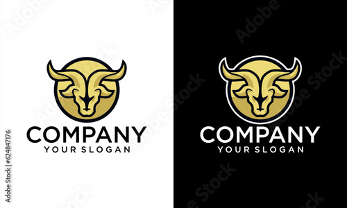 Creative Head - goat - vector logo/icon illustration mascot