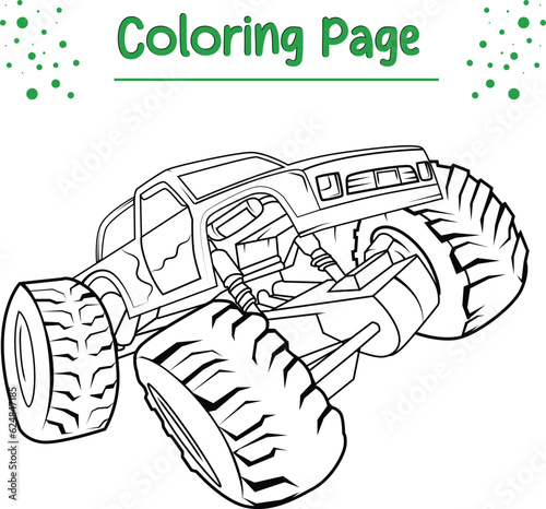 monster truck coloring page printable