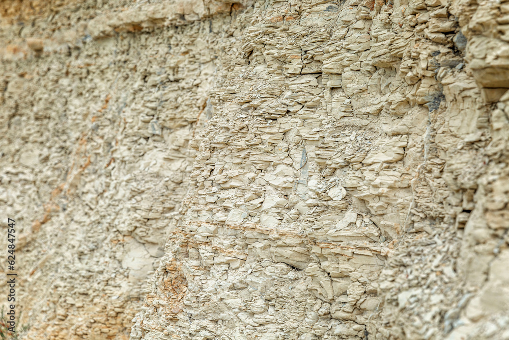 Obraz premium The surface of a sandy stone mountain. Background. Space for text.