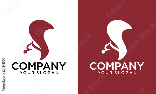 rabbit logo concept design vector template, animal simple logo template.