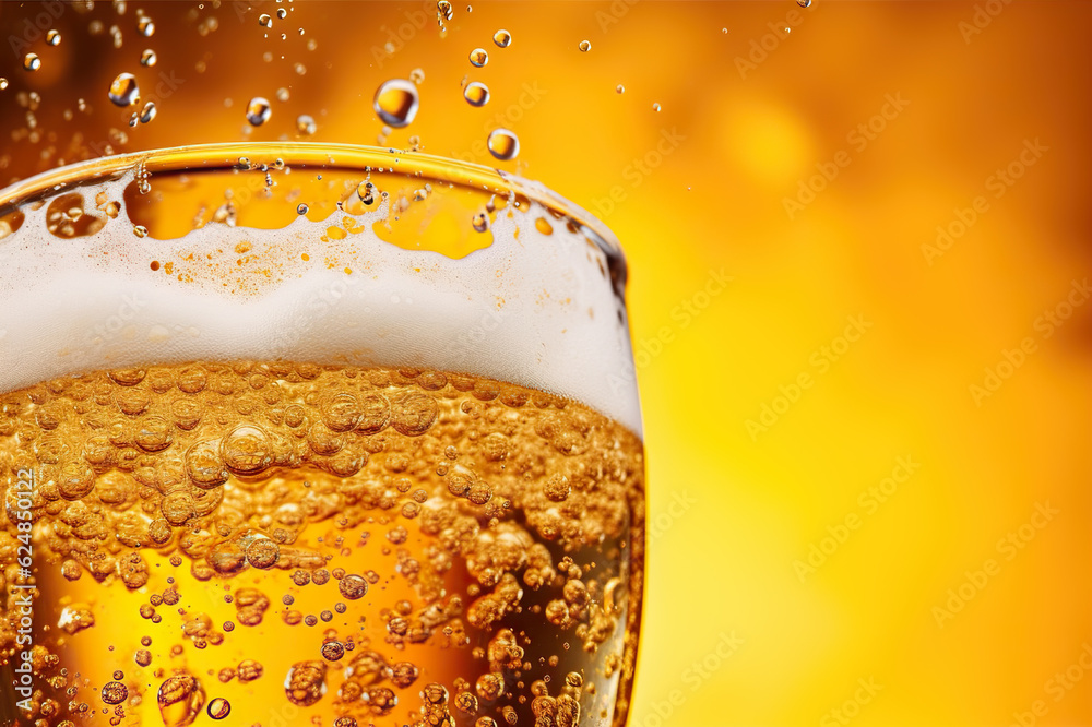 Fizz and Froth Beer Background with Bubbles and Foam Texture for ...