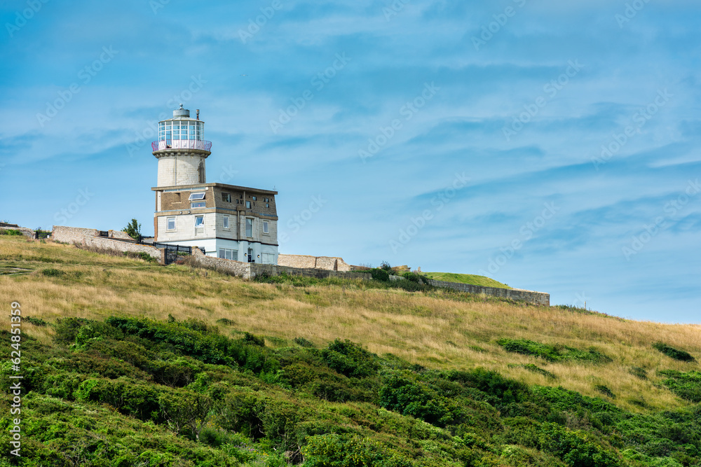 Belle Tout Lighthouse at Beachy Head near Eastbourne, East Sussex, England 