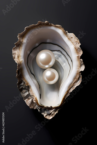 The pearl in an oyster art print