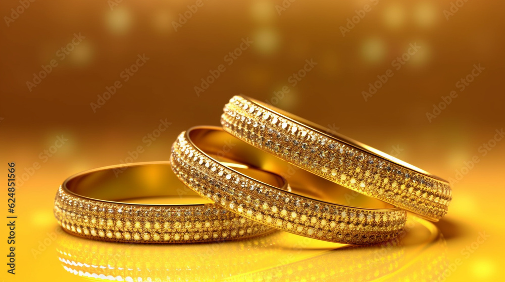 wedding rings on a table  HD 8K wallpaper Stock Photographic Image
