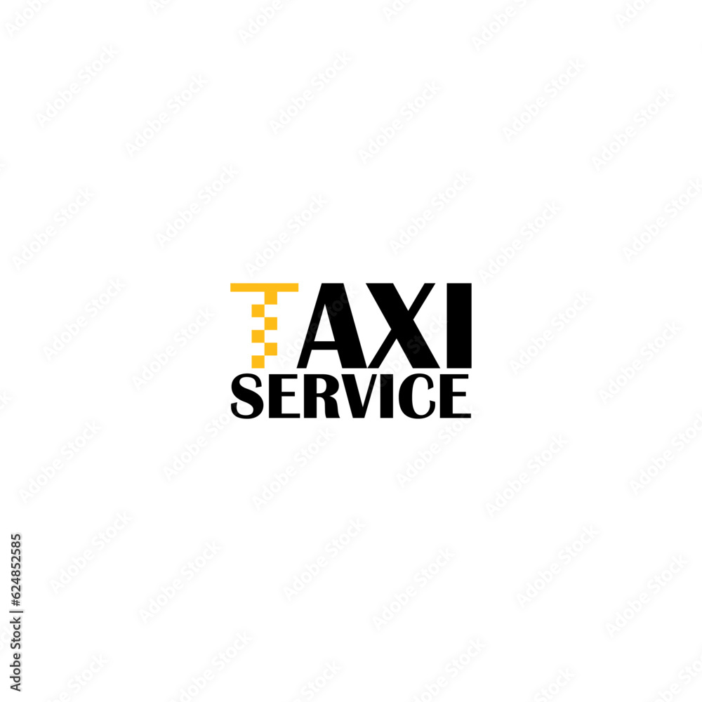 Obraz premium Taxi service logo isolated on white background