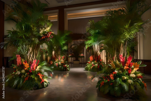 A tropical oasis filled with the vibrant energy of natural flowers