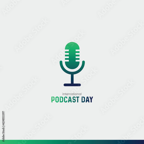 International Podcast Day. Podcast Day concept vector illustration.