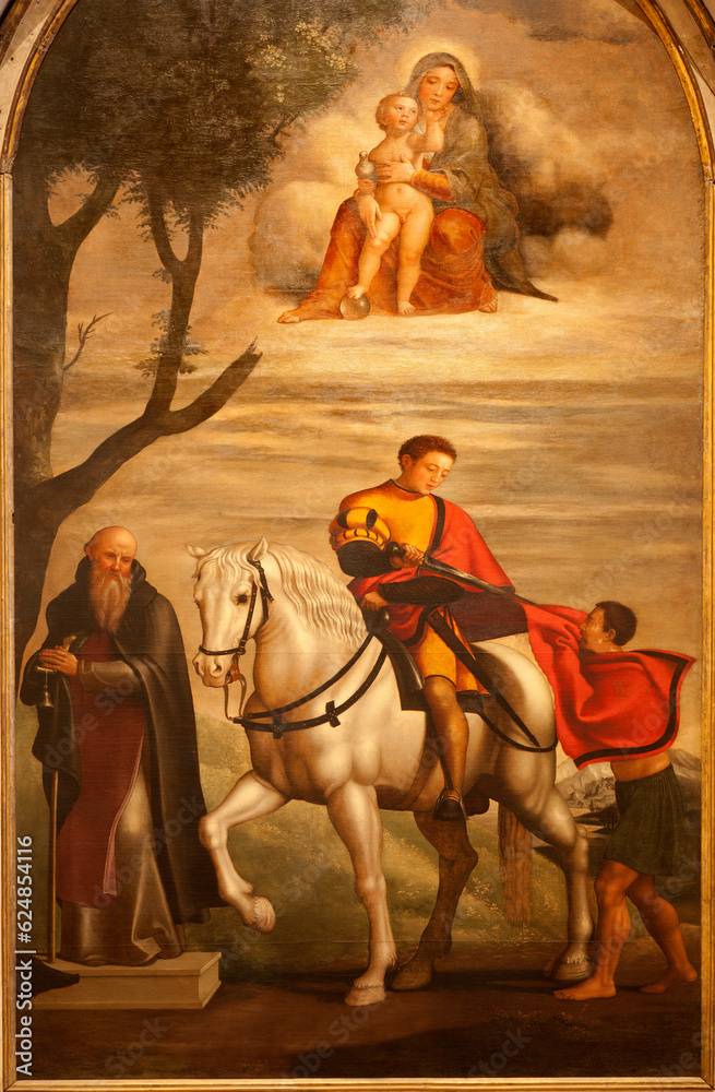 Verona - George paint from side altar in Saint Anastasia's church Giovan Francesco Caroto  (1480 – 1555).