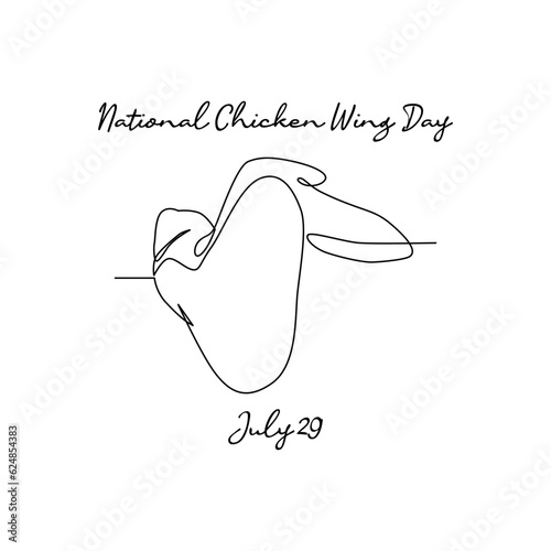line art of national chicken wing day good for national chicken wing day celebrate. line art. illustration.
