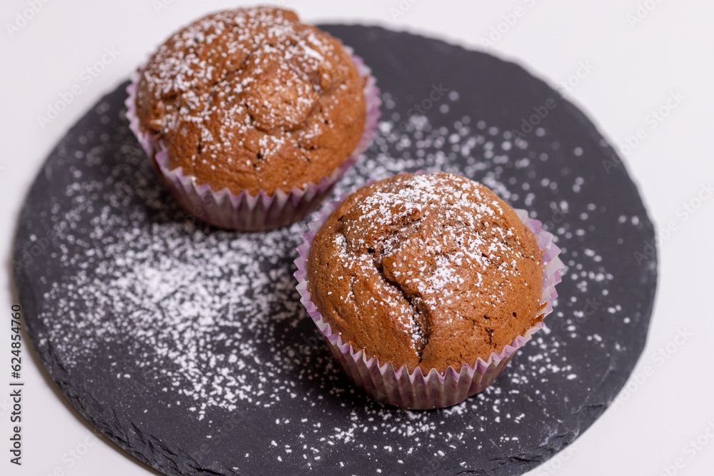 Banana Muffin on the white background Banana Muffin on the white background