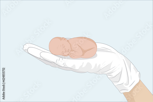 ertilization. Pregnancy planning. In vitro fertilisation. IVF. Vector illustration