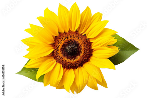 Fotomurale sunflower isolated on white background