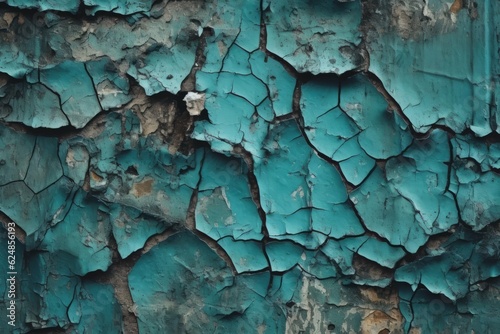 Teal & Black Cracked Texture AI Generated