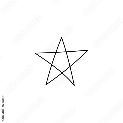 Hand Drawn Simple Star Icon Vector