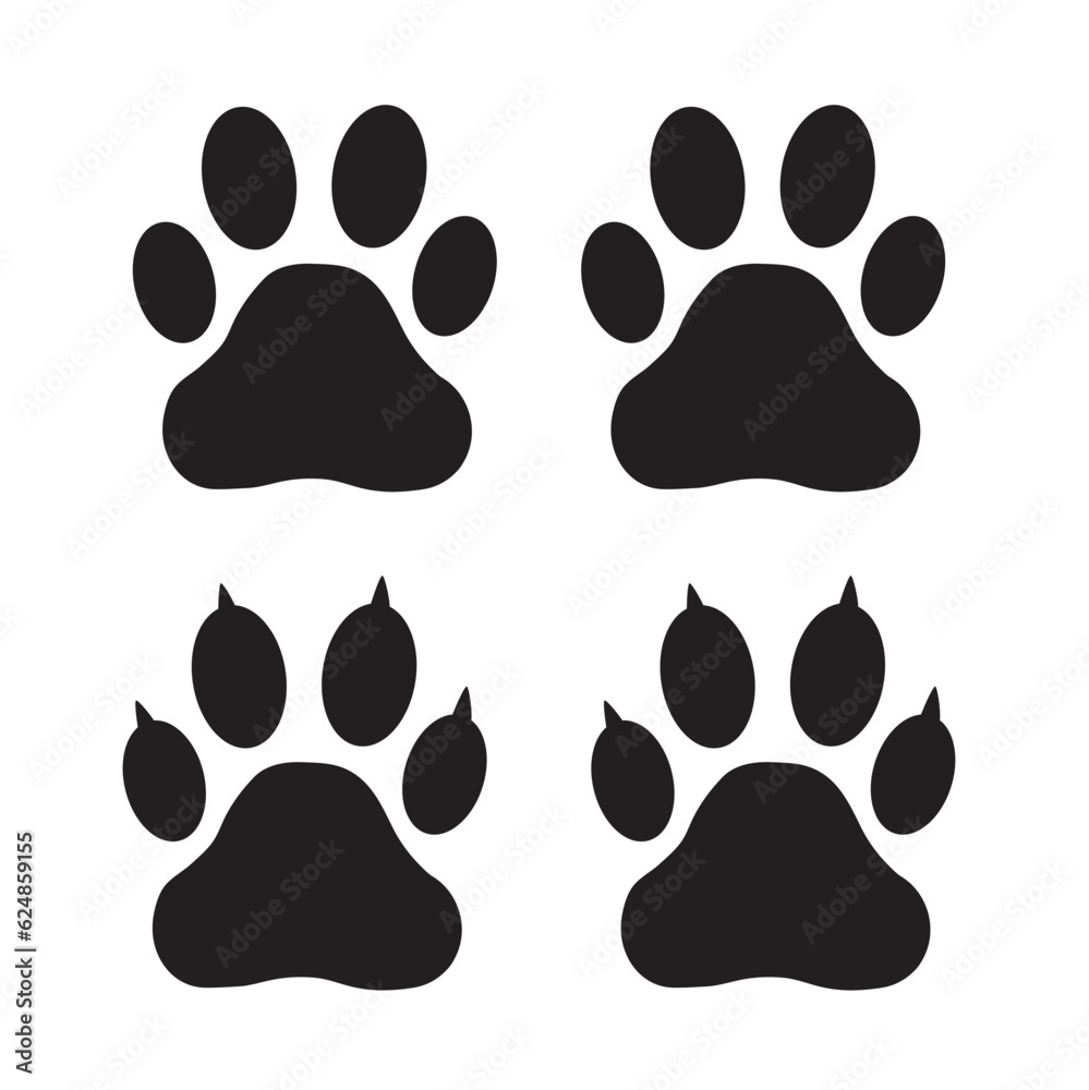 Icono de huellas de perro y o gato. Vector Icono de huellas de perro y o gato. Vector