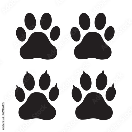 Icono de huellas de perro y o gato. Vector