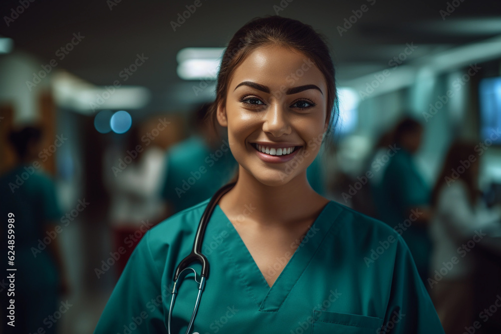 Nurse in a hospital smiling at the camera Nurse in a hospital smiling at the camera