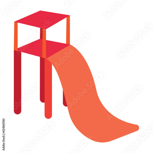 Isolated colored slide sketch icon Vector