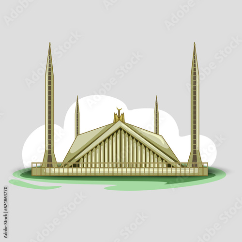 Minar-e-Pakistan. Famous Landmark of Pakistan located in the city of Lahore, Pakistan. abstract Vector illustration photo