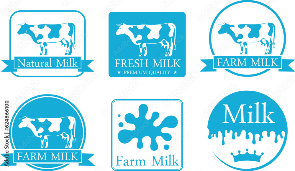 Milk logo. Isolated milk on white background Milk logo. Isolated milk on white background