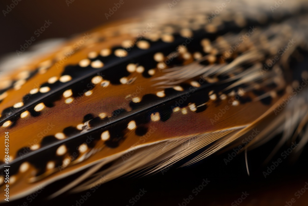 Dot feather close up detail. Generative AI